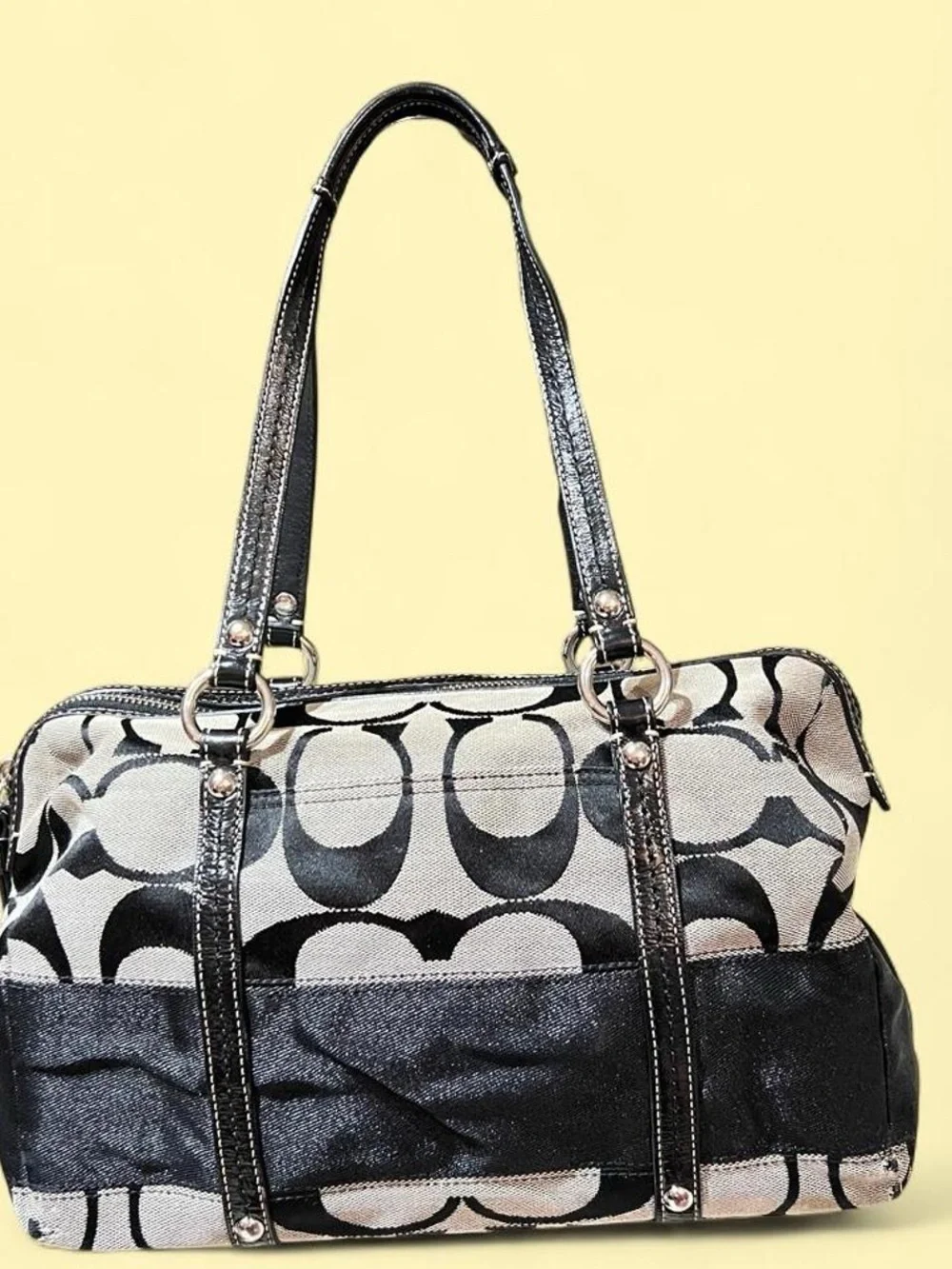 Coach Signature Stripe Satchel